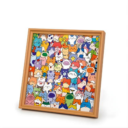 Puzzle de Madera para Pintar – Gatitos